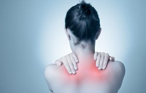 Woman with back ache