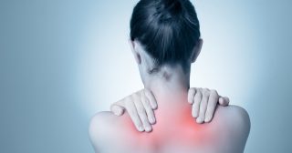 Woman with back ache