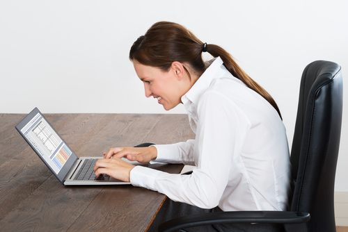 Businesswoman Working On Laptop
