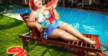 Lady with watermelon